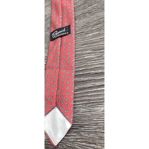 Vintage BIANCHI Red Vintage Italian Necktie Men's Elegant Formal Business Casual - Picture 2 of 8